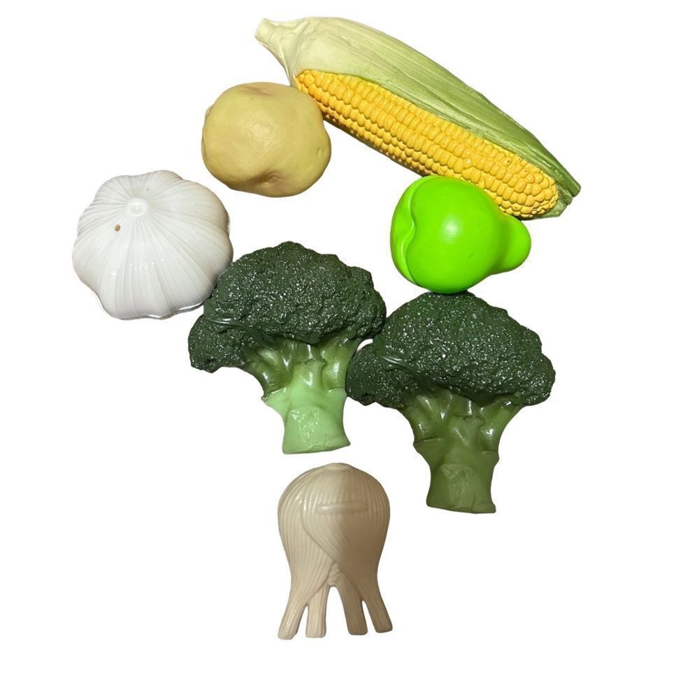 Vintage Realistic PlayβFood Fruit And Vegetables 7 Pieces